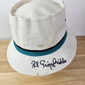 Al Gionfriddo Brooklyn Dodger Baseball Player Autographed Bucket Hat‎ Signed Pin